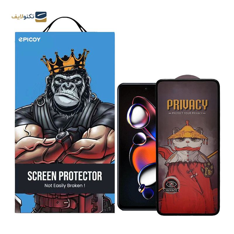 گلس حریم شخصی گوشی شیائومی Redmi Note 12T Pro اپیکوی مدل Privacy Airbag - Epicoy Privacy Airbag Screen Protector for Xiaomi Note 12T Pro - Note 11T Pro Plus