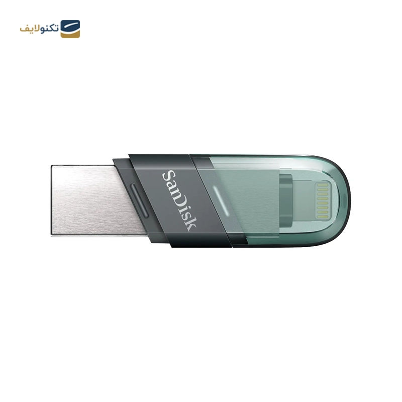 فلش مموری سن دیسک مدل iXPAND Flip ظرفیت 128 گیگابایت  - SanDisk iXpand Flip USB and Lightning flash memory USB3.1 - 128GB