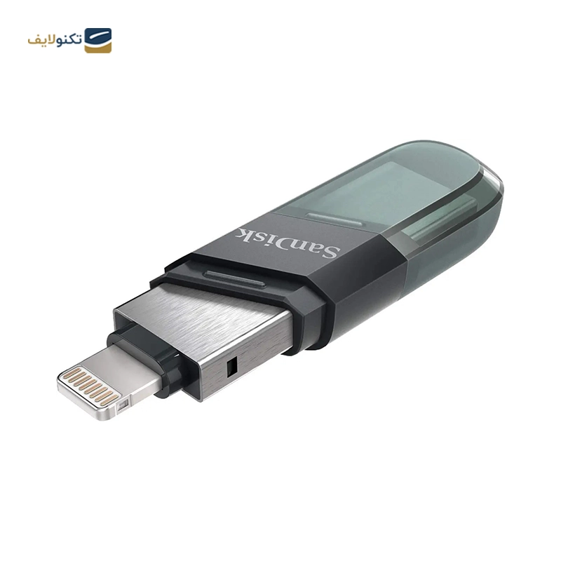 فلش مموری سن دیسک مدل iXPAND Flip ظرفیت 128 گیگابایت  - SanDisk iXpand Flip USB and Lightning flash memory USB3.1 - 128GB