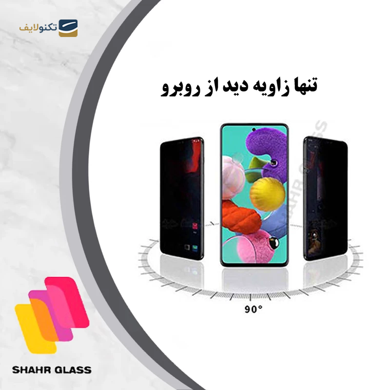 محافظ صفحه نمایش گوشی سامسونگ Galaxy A14 4G شهر گلس سرامیکی پرایوسی مدل PRCSR  - Shahr Glass CRP Samsung Galaxy A14 4G Ceramics Privacy Screen Protector