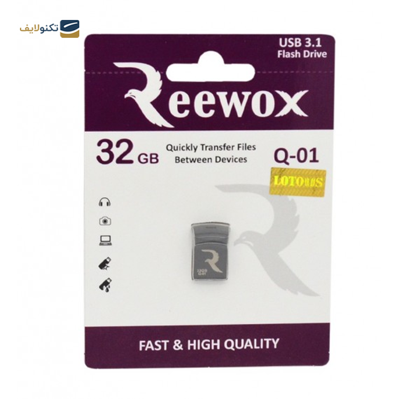 فلش مموری ریوکس مدل Q-01 USB3 ظرفیت 32 گیگابایت - Reewox Q-01 USB3 Flash Memory-32GB