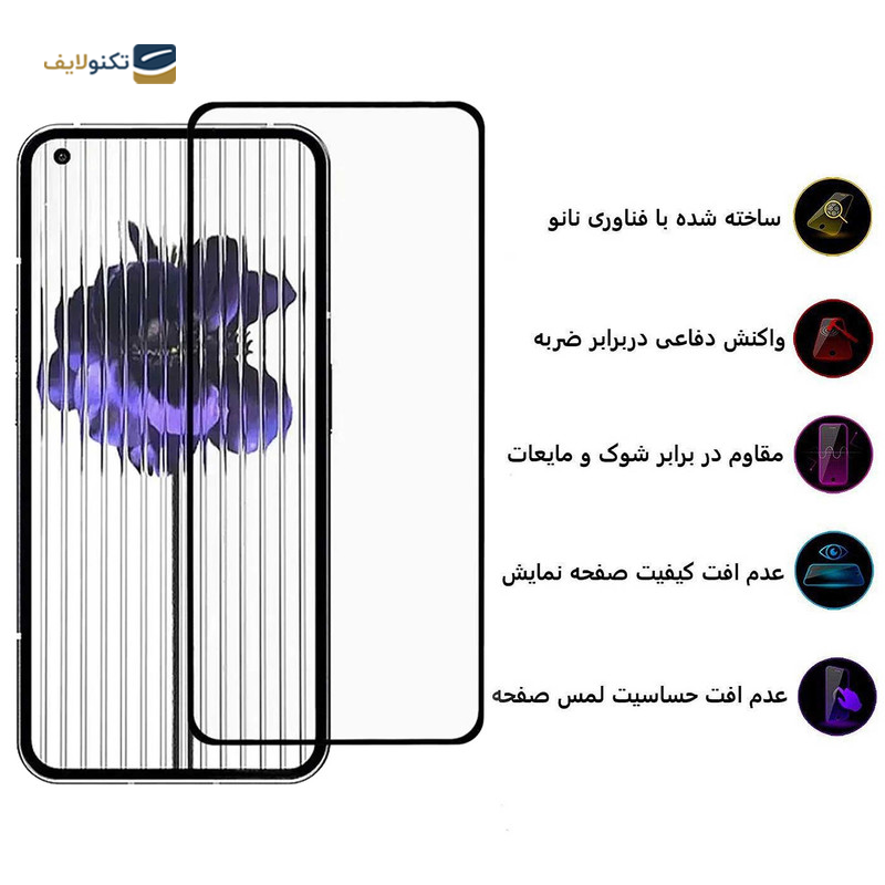 گلس گوشی ناتینگ Phone 1 بوف مدل 5D-Full-G - BUFF 5D-Full-G Glass Screen Protector for Nothing Phone 1