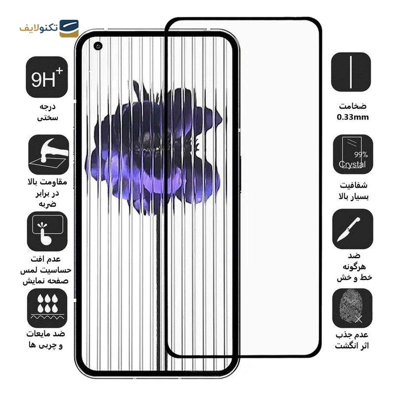 گلس گوشی ناتینگ Phone 1 بوف مدل 5D-Full-G - BUFF 5D-Full-G Glass Screen Protector for Nothing Phone 1