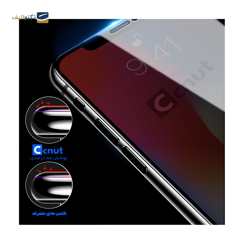 گلس گوشی اپل iPhone XR کوکونات مدل UD Black  - Ccnut Apple iPhone XR UD Black Screen Protector