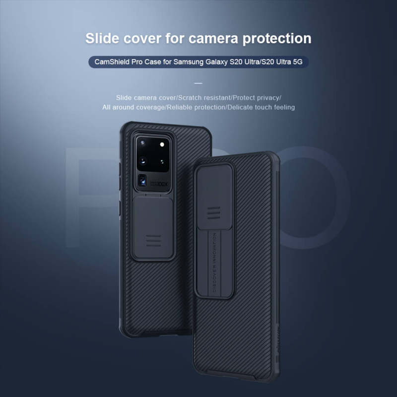  کاور گوشی سامسونگ Galaxy S20 Ultra نیلکین مدل CAMSHIELD-PRO-S20ULT  - Nillkin CAMSHIELD-PRO-S20ULT cover for Galaxy S20 Ultra