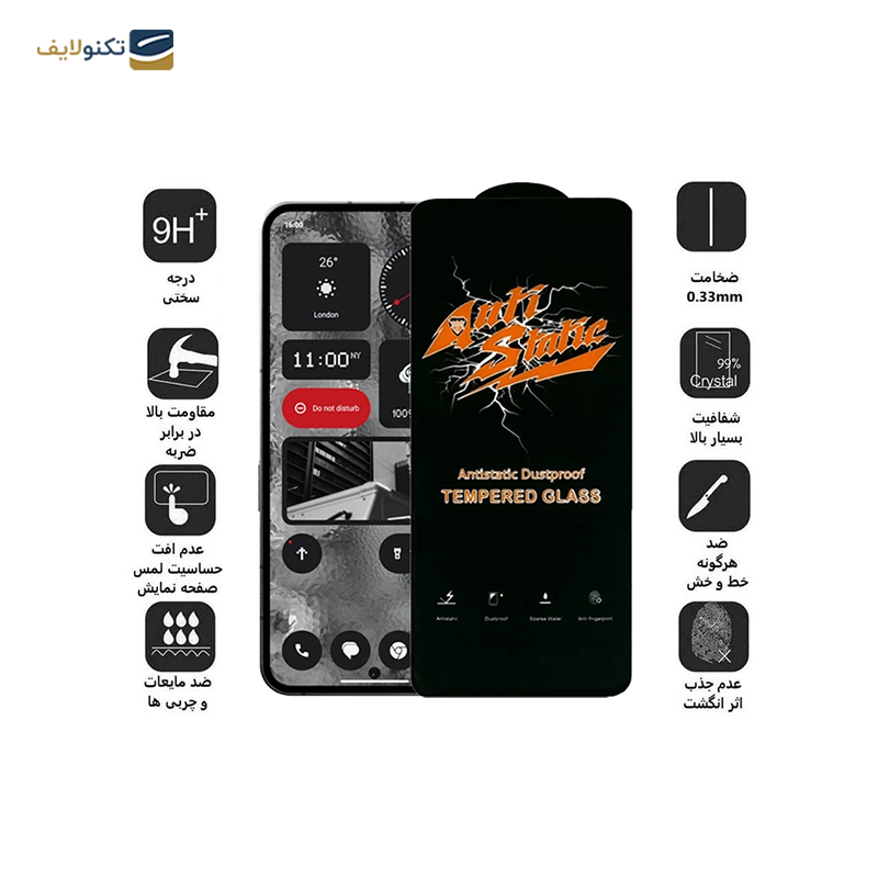 گلس گوشی ناتینگ Phone 2 اپیکوی مدل Antistatic Dustproof - Epicoy Antistatic Dustproof Screen Protector for Nothing Phone 2