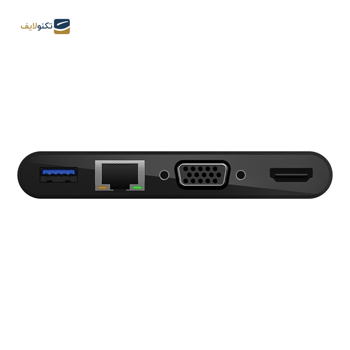 هاب USB-C بلکین 4 پورت مدل AVC005btBK - Belkin AVC005btBK USB-C Hub 4-in-1 Multimedia Adapter