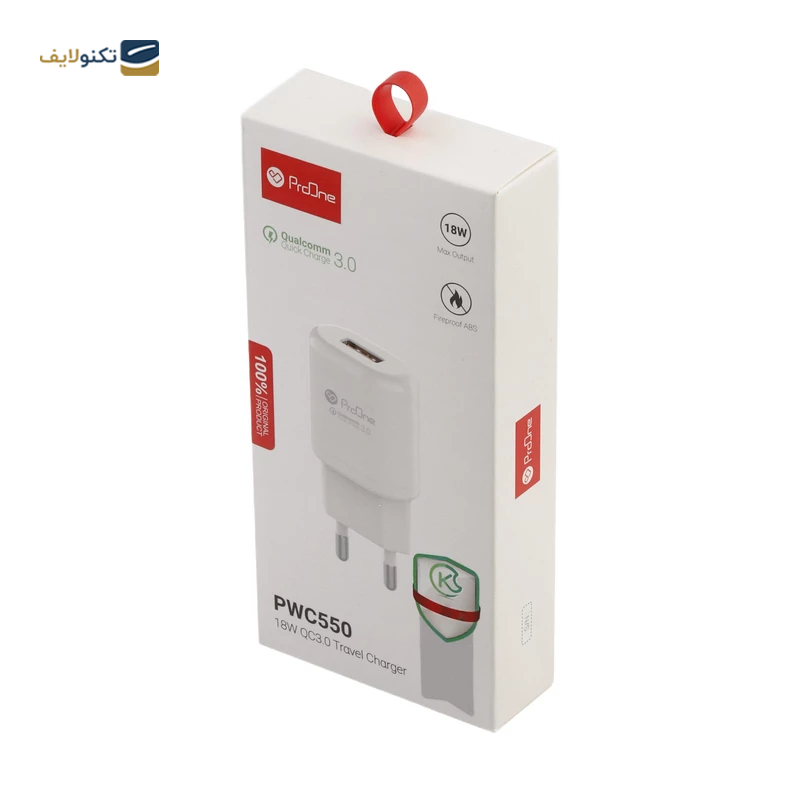 شارژر دیواری پرووان مدل PWC550 توان 18 وات - ProOne PWC550 Wall charger 18W