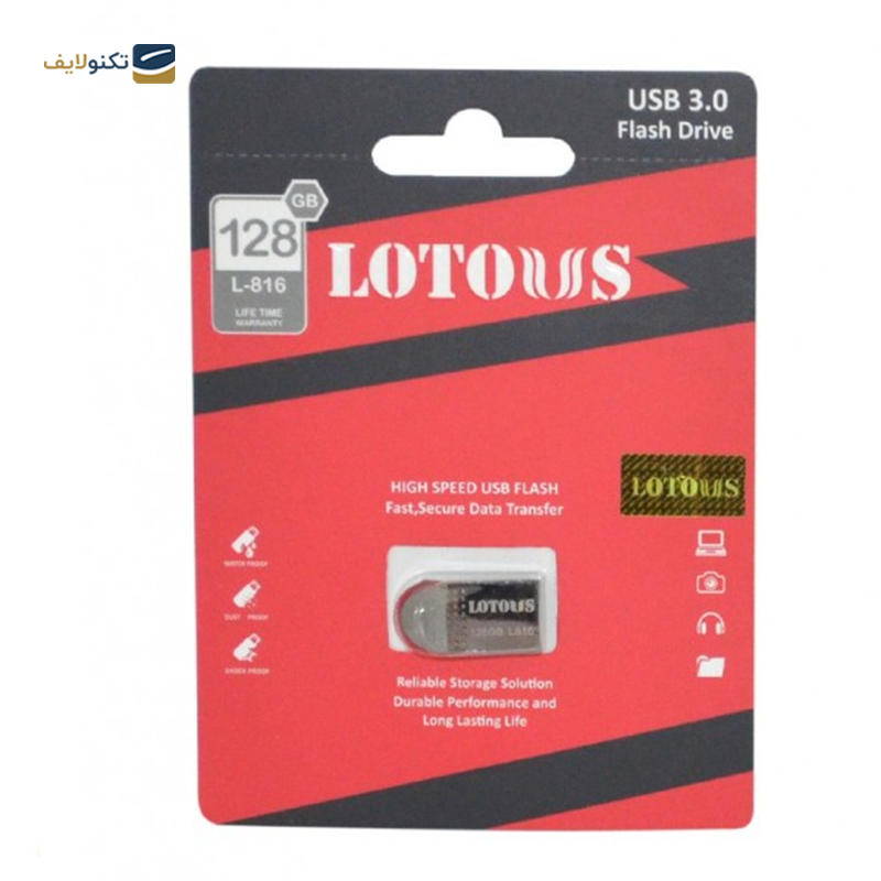 فلش مموری لوتوس مدل L-816 USB3 ظرفیت 128 گیگابایت  - Lotous L-816 USB3 Flash Memory-128GB