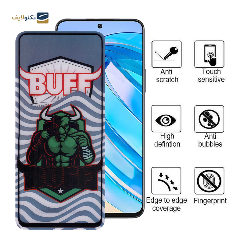 گلس گوشی آنر X8a بوف مدل Super Power-G 5D - Buff HONOR X8a Super Power-G 5D Screen Protector