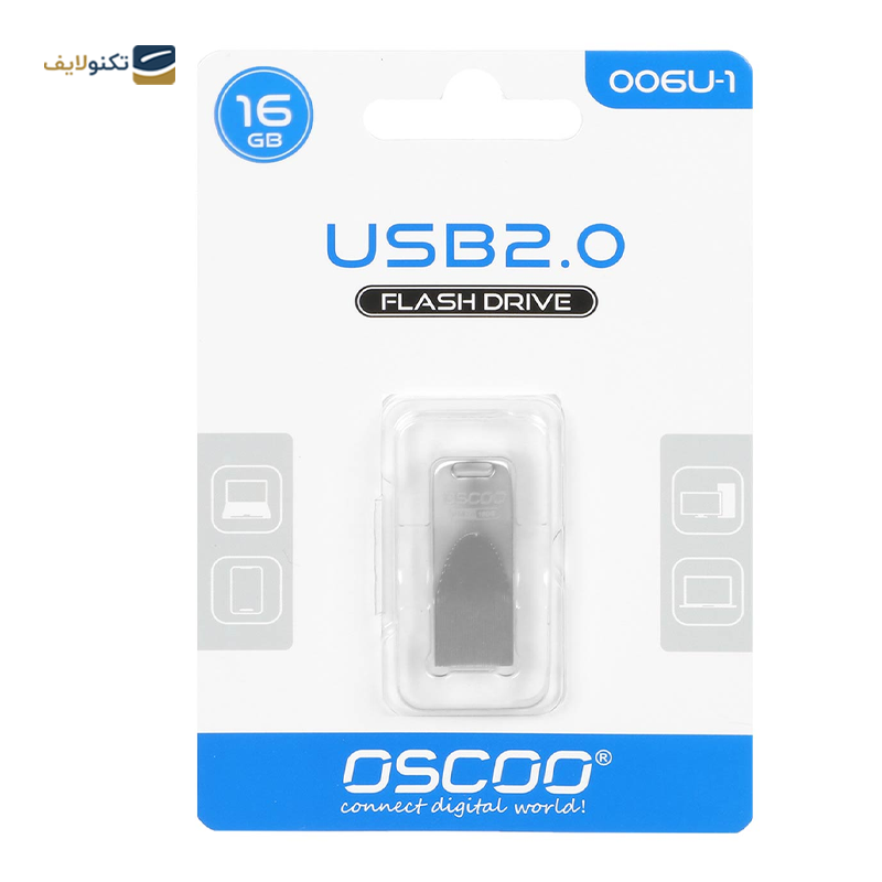 فلش مموری اوسکو مدل 006U-1 ظرفیت 16 گیگابایت - Oscoo 006U-1 USB 2.0 Flash Memory - 16GB