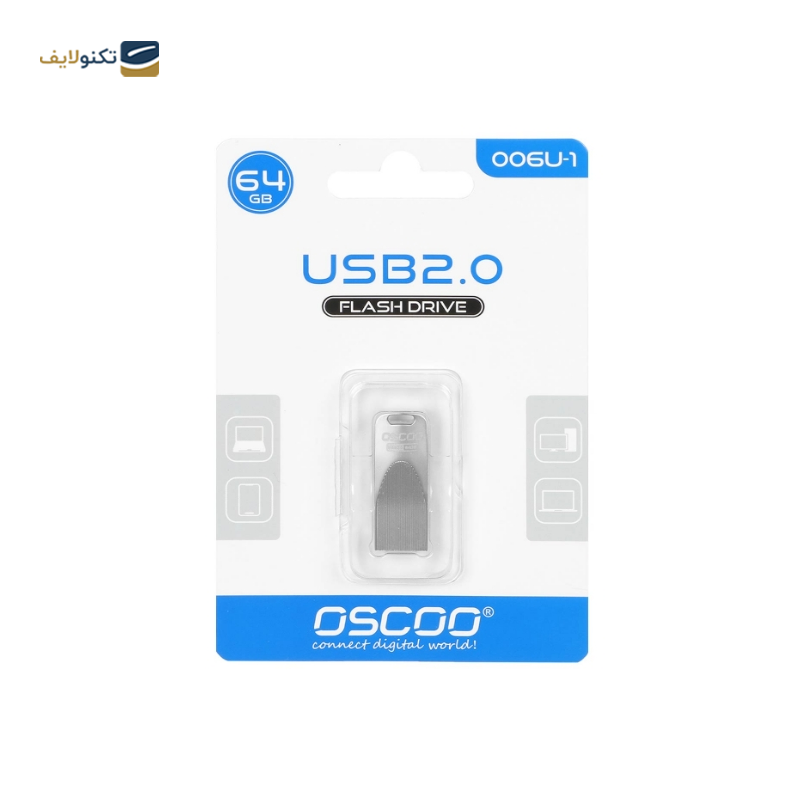 فلش مموری اوسکو مدل 006U-1 ظرفیت 64 گیگابایت - Oscoo 006U-1 USB 2.0 Flash Memory - 64GB