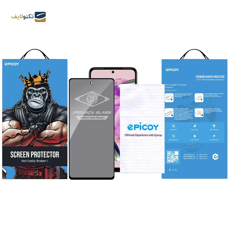 گلس حریم شخصی گوشی شیائومی Redmi Note 12S -  Redmi Note 11S 4G اپیکوی - Epicoy Privacy Screen Protector For Xiaomi Redmi 12S - Redmi Note 11S 4G - Poco M4 Pro 4G