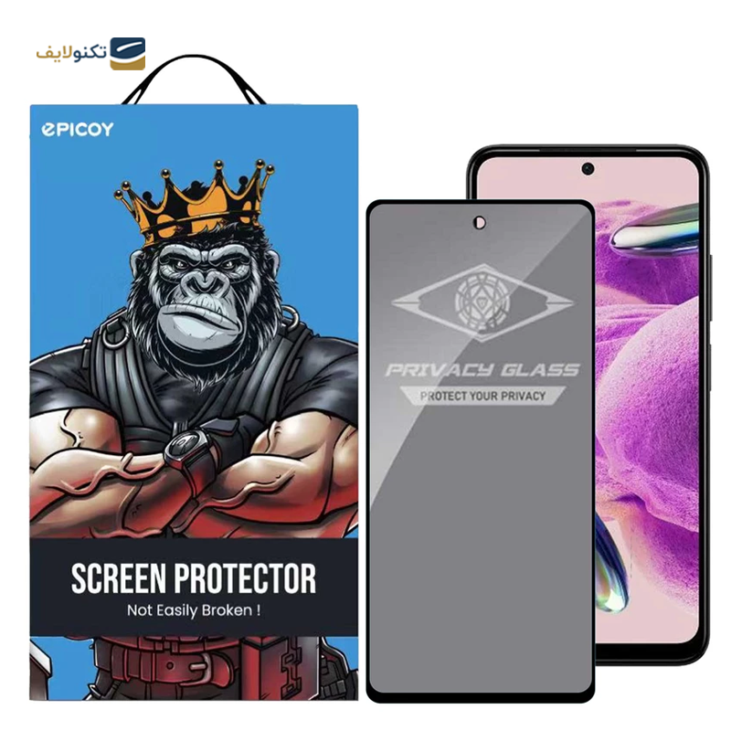 گلس حریم شخصی گوشی شیائومی Redmi Note 12S -  Redmi Note 11S 4G اپیکوی - Epicoy Privacy Screen Protector For Xiaomi Redmi 12S - Redmi Note 11S 4G - Poco M4 Pro 4G