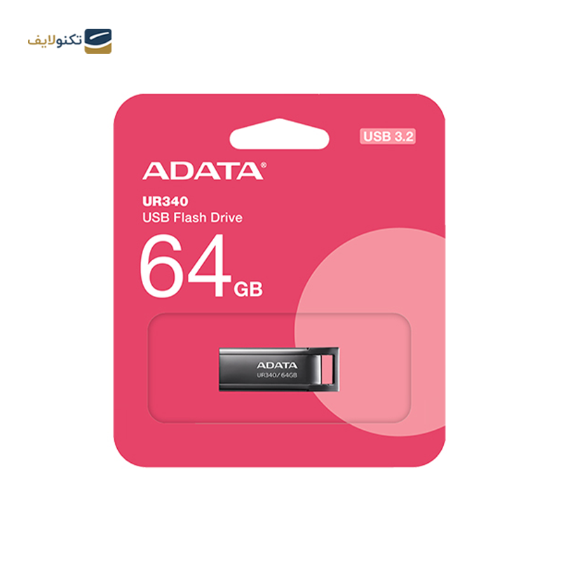 فلش مموری ای دیتا مدل UR340 USB 3 ظرفیت 64 گیگابایت - ADATA UR340 USB 3 Flash Memory-64GB