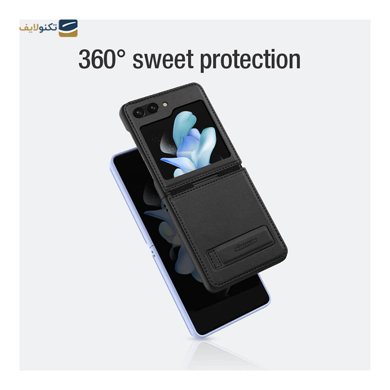 قاب گوشی سامسونگ Galaxy Z Flip5 نیلکین مدل Qin Vegan Leather Case - Nilkin Qin Vegan Leather Case Cover For Samsung Galaxy Z Flip5