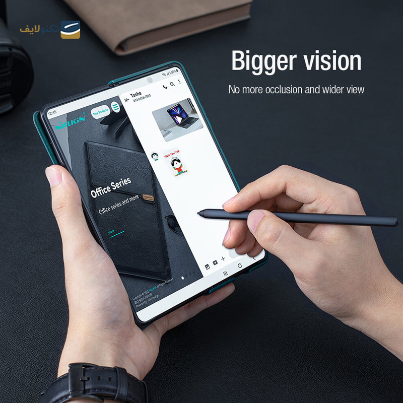 قاب گوشی سامسونگ Galaxy Z Fold 5 نیلکین مدل Qin Pro Leather - Nilkin Qin Pro Leather Cover For sumsung Galaxy Z Fold 5