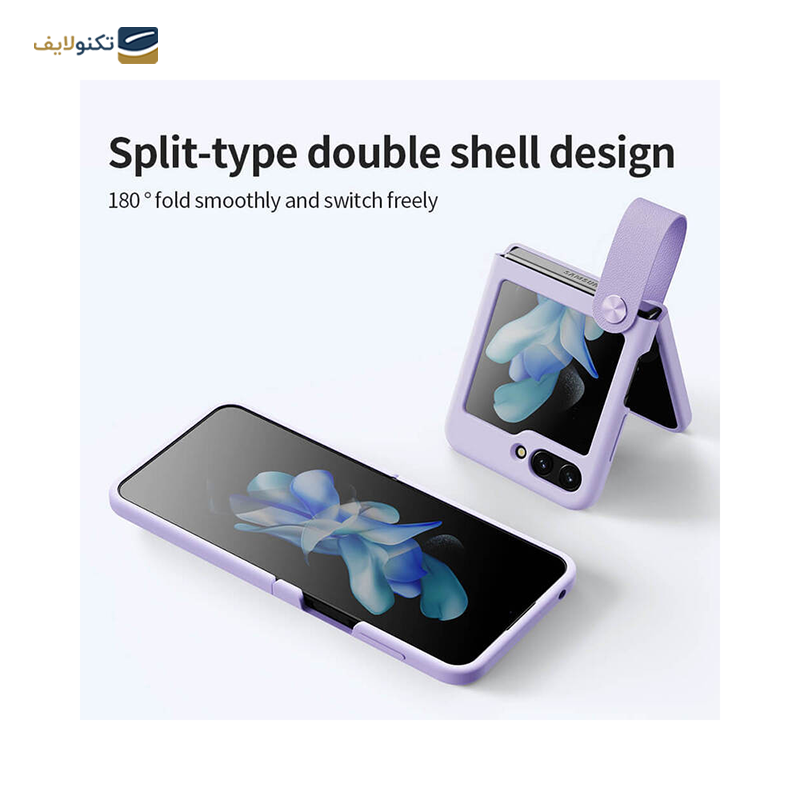 کاور گوشی سامسونگ Galaxy Z Flip5 نیلکین مدل Flex Flip Finger Strap Liquid Silicone - Nillkin Flex Flip Finger Strap Liquid Silicone Case Cover for Samsung Galaxy Galaxy Z Flip5