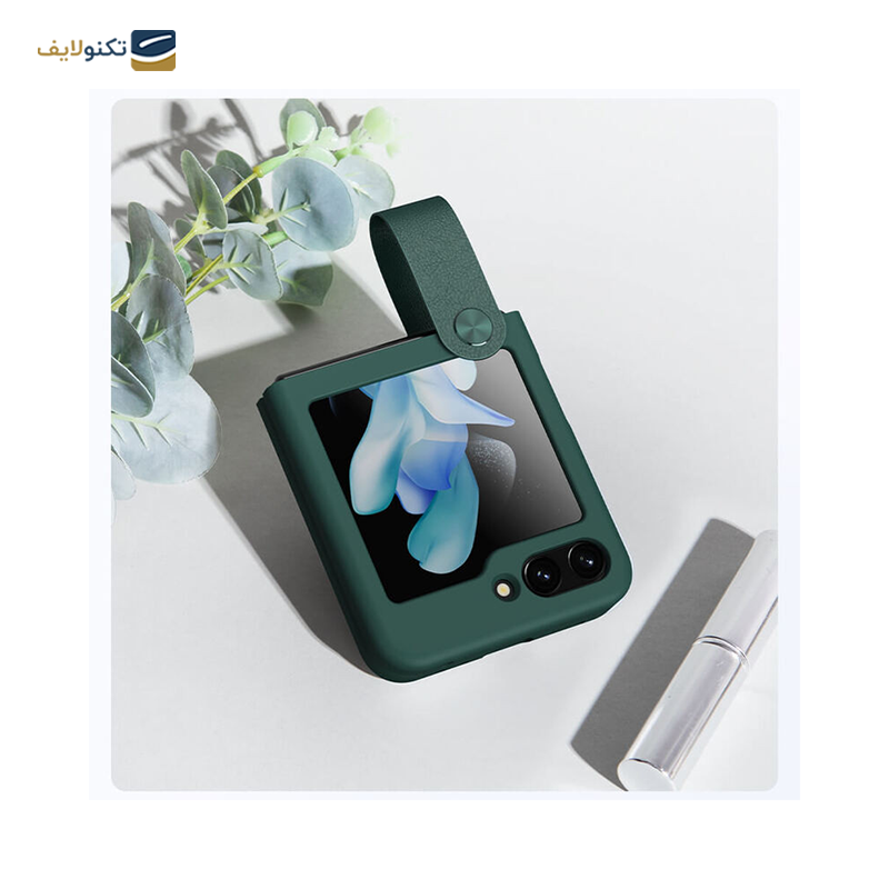 کاور گوشی سامسونگ Galaxy Z Flip5 نیلکین مدل Flex Flip Finger Strap Liquid Silicone - Nillkin Flex Flip Finger Strap Liquid Silicone Case Cover for Samsung Galaxy Galaxy Z Flip5