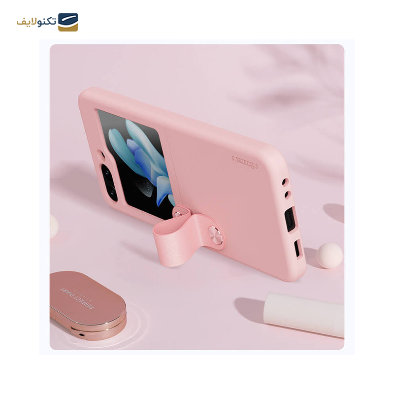 کاور گوشی سامسونگ Galaxy Z Flip5 نیلکین مدل Flex Flip Finger Strap Liquid Silicone - Nillkin Flex Flip Finger Strap Liquid Silicone Case Cover for Samsung Galaxy Galaxy Z Flip5