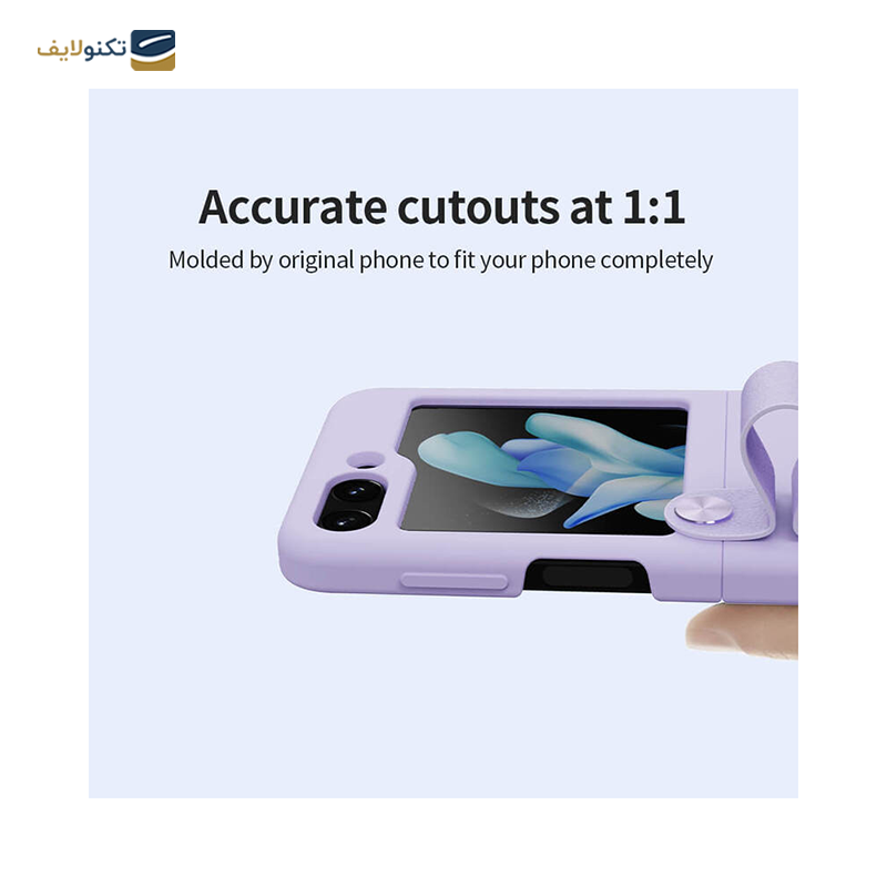 کاور گوشی سامسونگ Galaxy Z Flip5 نیلکین مدل Flex Flip Finger Strap Liquid Silicone - Nillkin Flex Flip Finger Strap Liquid Silicone Case Cover for Samsung Galaxy Galaxy Z Flip5