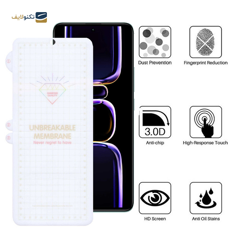 گلس گوشی شیائومی Redmi K60 بوف مدل Hydrogel-G - Buff Hydrogel-G Screen Protector for Xiaomi Redmi K60 - K60 Pro - K60E