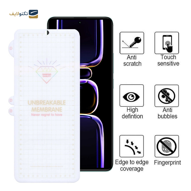 گلس گوشی شیائومی Redmi K60 بوف مدل Hydrogel-G - Buff Hydrogel-G Screen Protector for Xiaomi Redmi K60 - K60 Pro - K60E