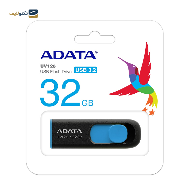 فلش مموری ای دیتا مدل UV128 USB 3 ظرفیت 32 گیگابایت - ADATA UV128 USB 3 Flash Memory-32GB