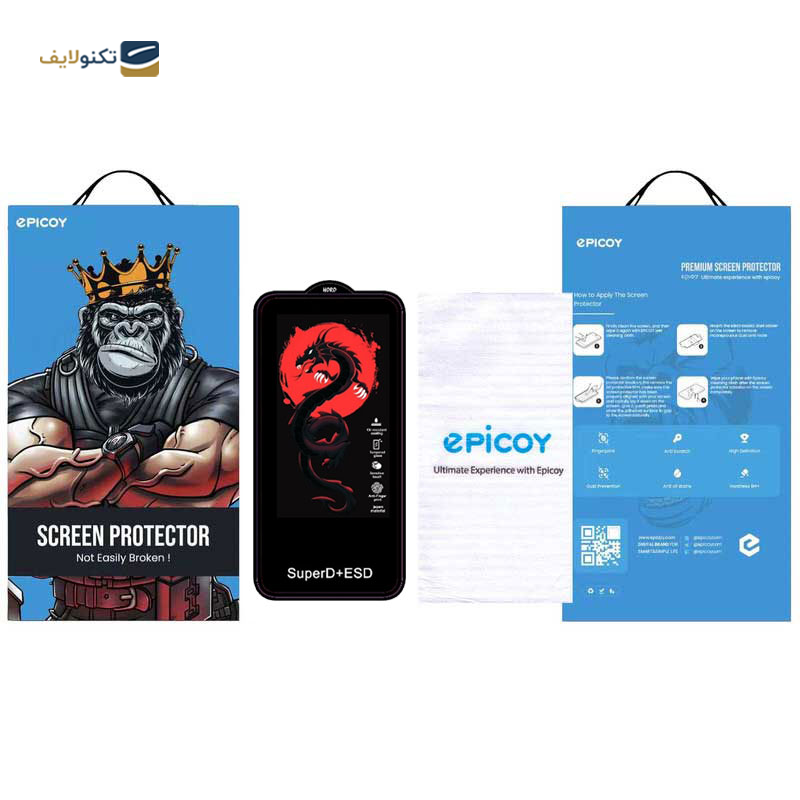 گلس گوشی شیائومی Redmi Note 12 Pro Plus - Note 12 Pro اپیکوی مدل Dragon ESD - Epicoy Dragon ESD Screen Protector For Xiaomi Redmi Note 12 Pro Plus -  Note 12 Pro -  Note 12