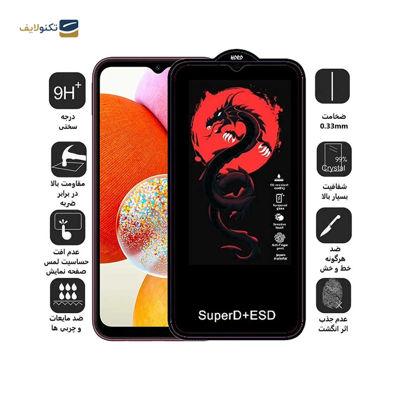 گلس گوشی سامسونگ Galaxy A14 4G - 5G اپیکوی مدل Dragon ESD - Epicoy Samsung Galaxy A14 4G - 5G Dragon ESD Screen Protector