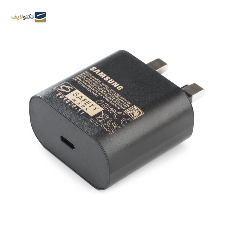 شارژر دیواری سامسونگ مدل EP-TA800 توان 25 وات به همراه تبدیل برق مرکان - Samsung EP-TA800 3 Pin Charger 25 Watt