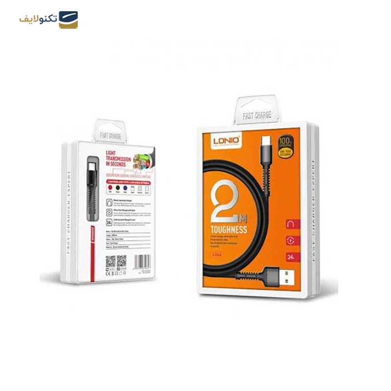 کابل میکرو یو اس بی الدینیو مدل LS63 طول 1 متر  - LDNIO LS63 microUSB Cable 1m