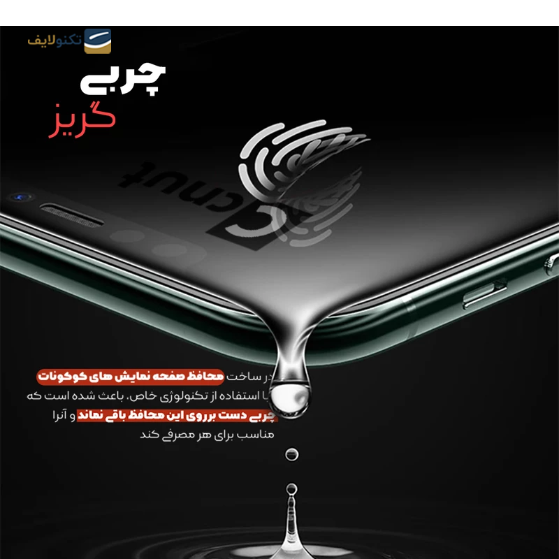 گلس گوشی اپل iPhone 13 کوکونات مدل UD Black  - Ccnut Apple iPhone 13 UD Black Screen Protector