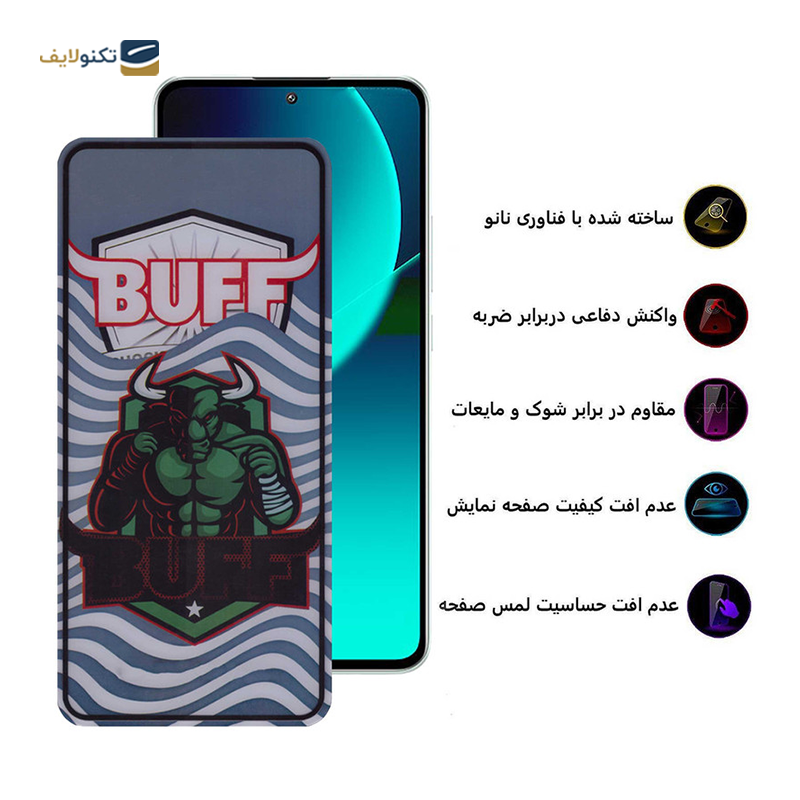 گلس گوشی شیائومی 13T Pro - 13T - Redmi K60 Ultra بوف مدل Super Power - Buff Super Power Xiaomi 13T Pro - 13T Screen Protector