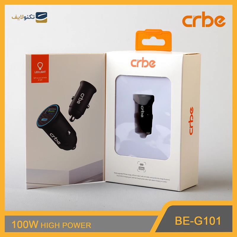 شارژر فندکی کربی مدل BE-G101 توان 100 وات - Crbe BE-G101 100W Car Charger