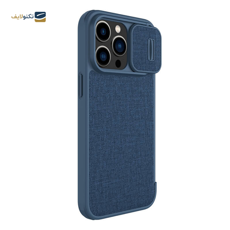 کیف کلاسوری گوشی اپل iPhone 14 Pro - 13 Pro نیلکین مدل Qin Pro Plain Cloth - Nillkin Qin Pro Plain Cloth Cover for iPhone 14 Pro - 13 Pro