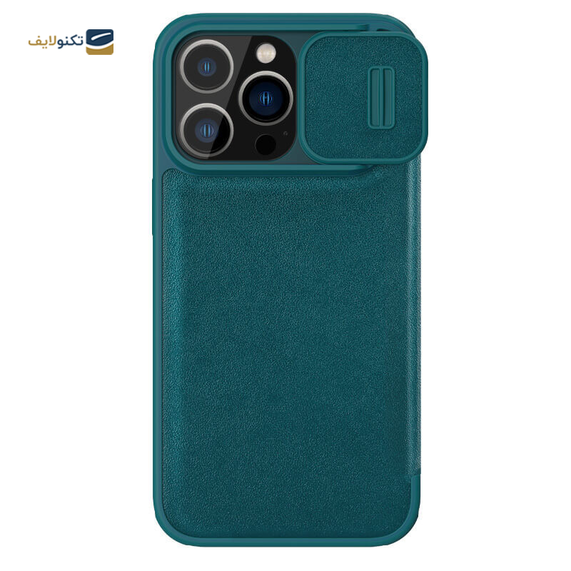 کیف کلاسوری گوشی اپل iPhone 14 Pro - 13 Pro نیلکین مدل Qin Pro Plain Cloth - Nillkin Qin Pro Plain Cloth Cover for iPhone 14 Pro - 13 Pro