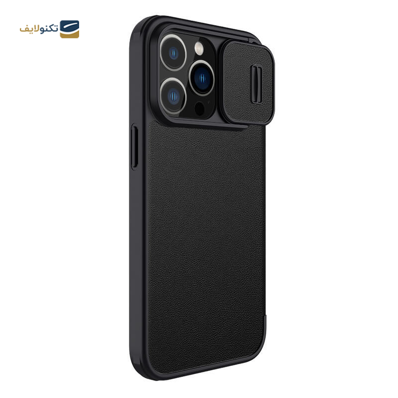 کیف کلاسوری گوشی اپل iPhone 14 Pro - 13 Pro نیلکین مدل Qin Pro Plain Cloth - Nillkin Qin Pro Plain Cloth Cover for iPhone 14 Pro - 13 Pro