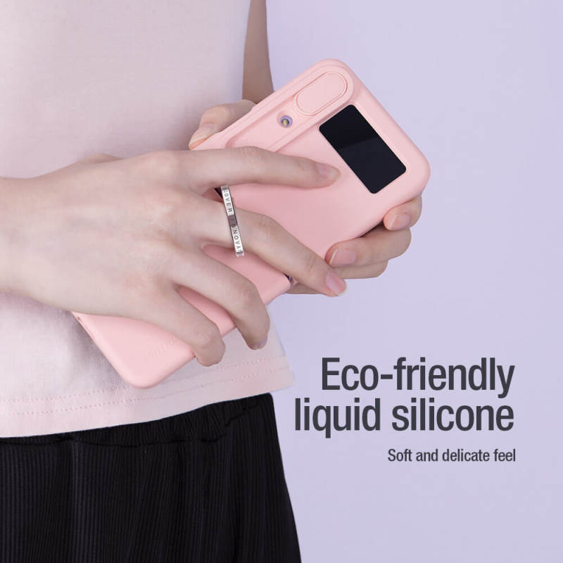 کاور گوشی سامسونگ گلکسی Z FLIP 4 نیلکین مدل Camshield Silky Silicone - Nillkin Camshield Silky Silicone Cover for Galaxy Z FLIP 4