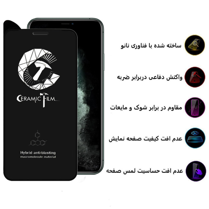 محافظ صفحه نمایش سرامیکی گوشی اپل iPhone 11 Pro / XS / X اپیکوی مدل Crm - Epicoy iPhone 11 Pro / XS / X ceramic Screen Protector
