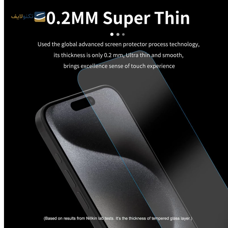 گلس گوشی اپل iPhone 15 Pro Max نیلکین مدل H Plus Pro - Nillkin H Plus Pro Screen Protector For Apple iPhone 15 Pro Max