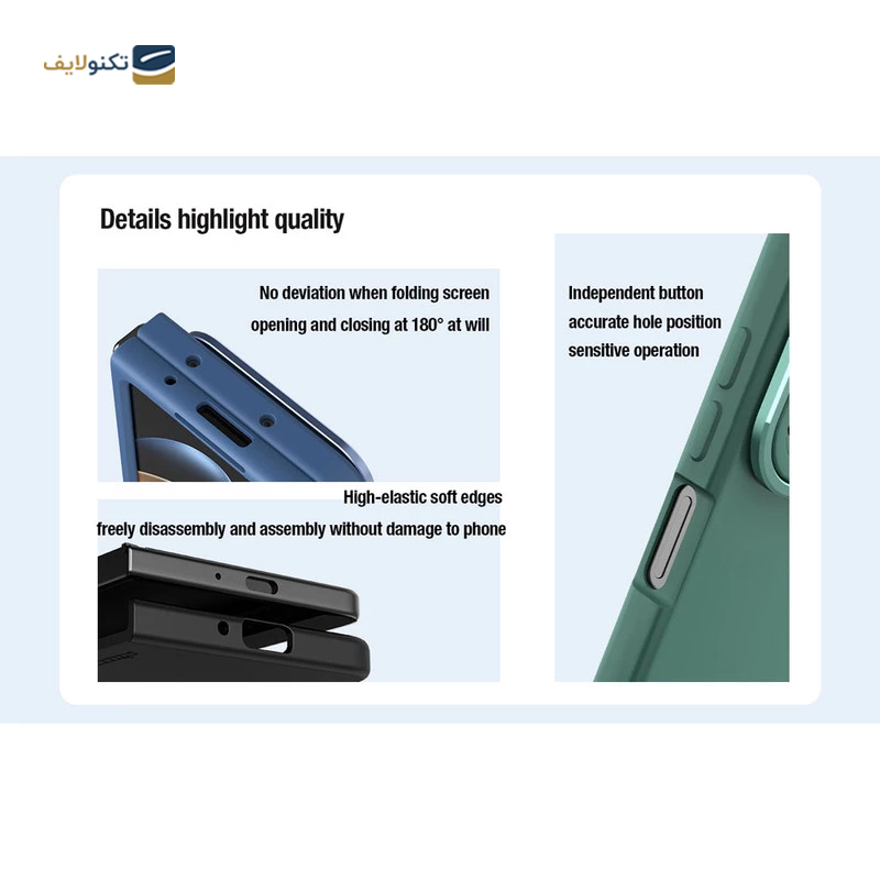 کاور گوشی سامسونگ Galaxy Z Fold 5 نیلکین مدل CamShield Silky Silicone Stand Version - Nillkin CamShield Silky Silicone Stand Version Case For Samsung Galaxy Z Fold 5