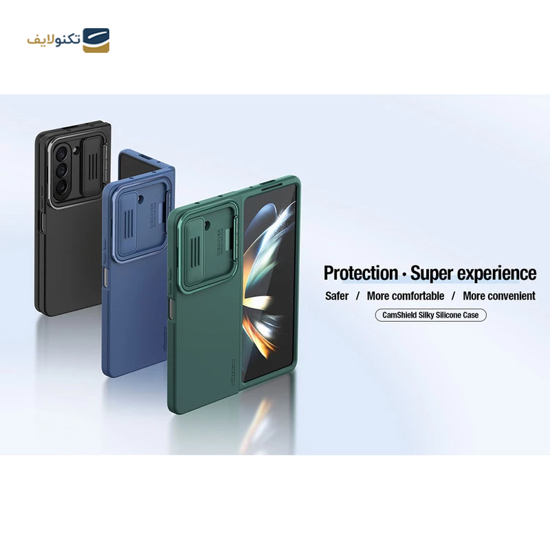 کاور گوشی سامسونگ Galaxy Z Fold 5 نیلکین مدل CamShield Silky Silicone Stand Version - Nillkin CamShield Silky Silicone Stand Version Case For Samsung Galaxy Z Fold 5