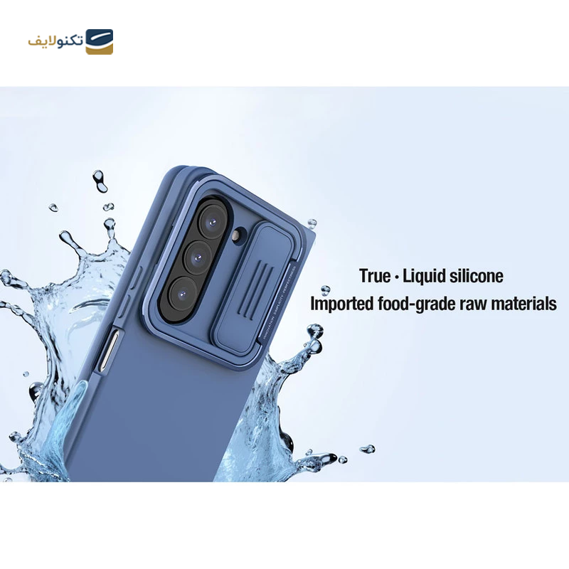 کاور گوشی سامسونگ Galaxy Z Fold 5 نیلکین مدل CamShield Silky Silicone Stand Version - Nillkin CamShield Silky Silicone Stand Version Case For Samsung Galaxy Z Fold 5
