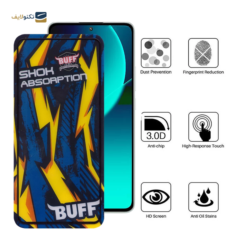 گلس گوشی شیائومی 13T بوف مدل Shock-Shock-G - Buff Xiaomi 13T Shock-Shock-G Screen Protector