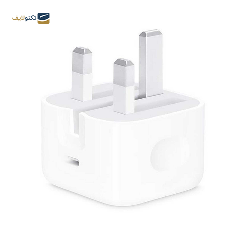 شارژر دیواری اپل مدل 20 وات B/A به همراه تبدیل برق مرکان - Apple 20 Watt Wall Charger B/A