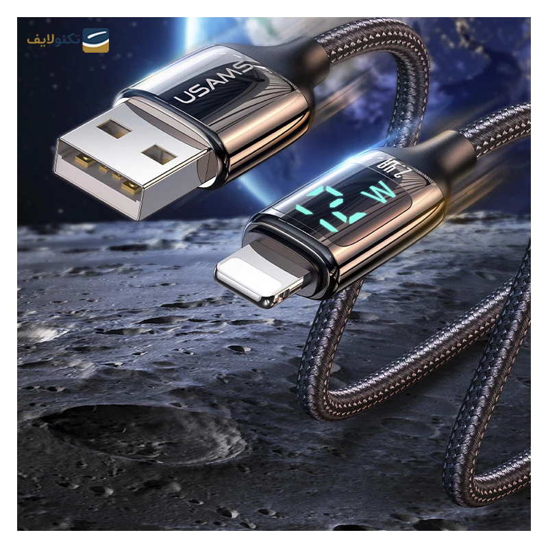 کابل لایتنینگ یوسمز مدل US-SJ543 طول 1.2 متر - Usams US-SJ543 USB to Lightning Cable 1.2m