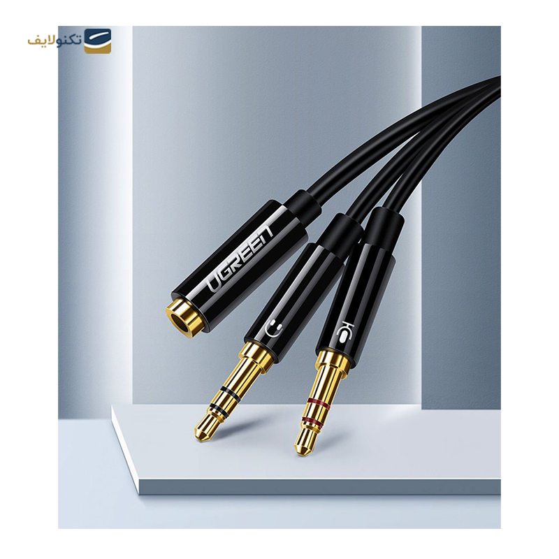 کابل تبدیل 2 به 1 AUX یوگرین AV140 مدل 20899 طول 20 سانتی متر - Ugreen AV140 20899 AUX Cable