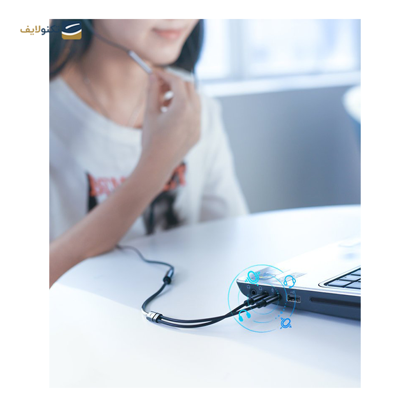 کابل تبدیل 2 به 1 AUX یوگرین AV140 مدل 20899 طول 20 سانتی متر - Ugreen AV140 20899 AUX Cable
