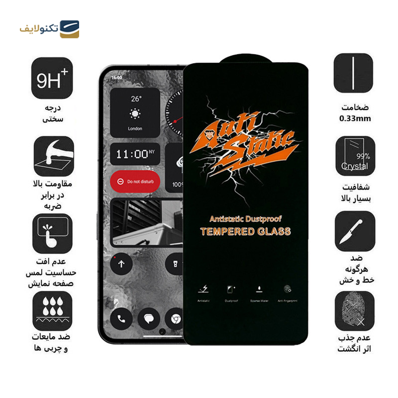 گلس گوشی ناتینگ 2 اپیکوی مدل Antistatic Dustproof - Epicoy Antistatic Dustproof Nothing Phone 2 Screen Protector